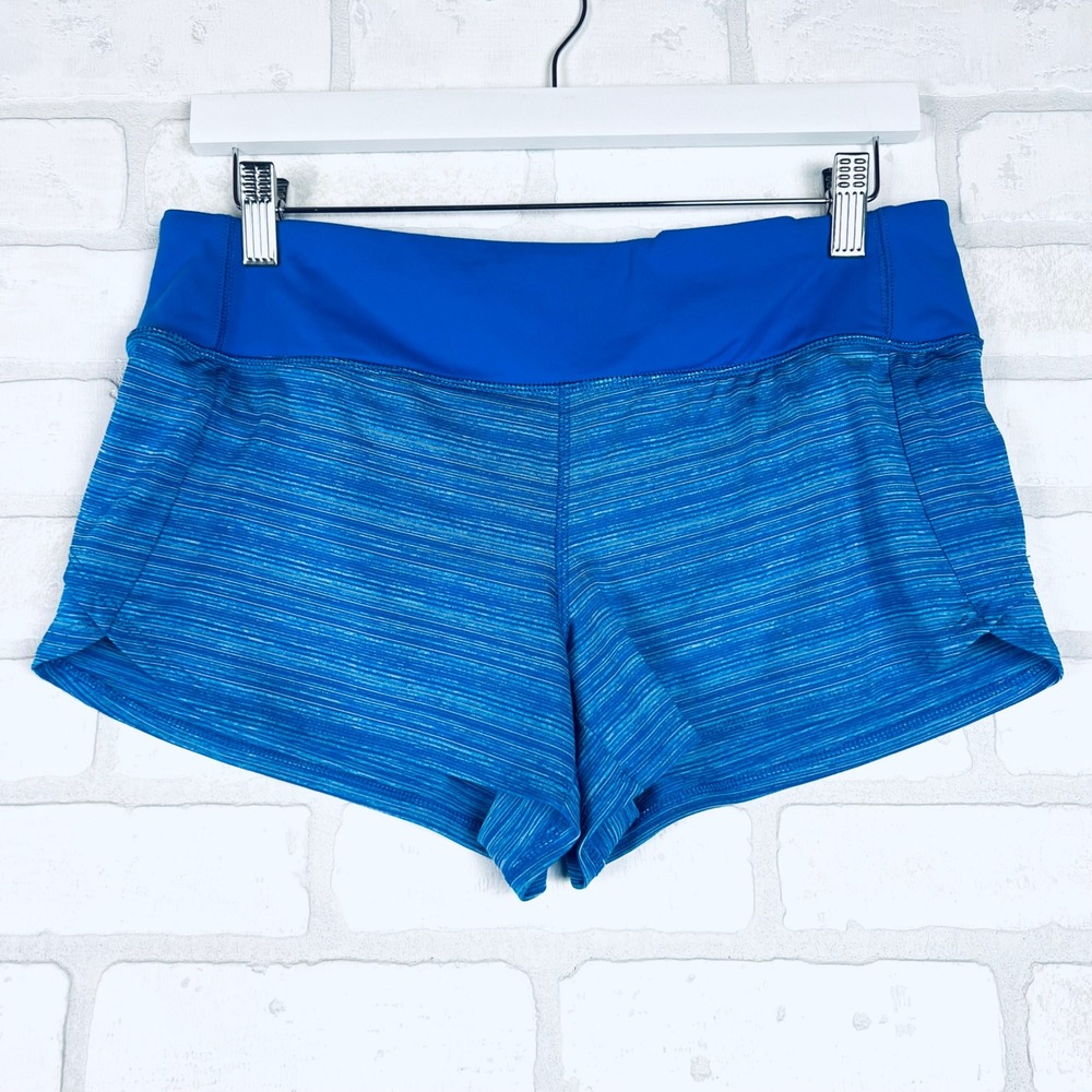 90 Degree by Reflex‎ Blue Space Dye Athletic Shorts Womens Large L Lined Running